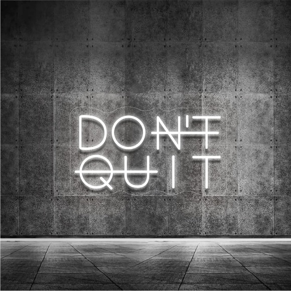 DON'T QUIT/DO IT Green Cute Neon Sign Light Gym/Work Space/Man Cave/Dorm Decor - Picture 9 of 10